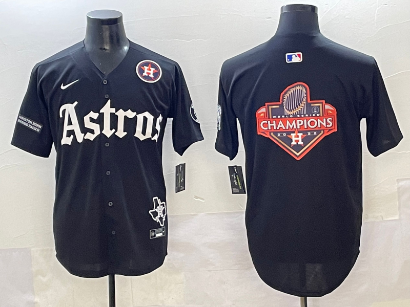 Men Houston Astros blank black MLB Nike 2025 jersey style  23->houston astros->MLB Jersey